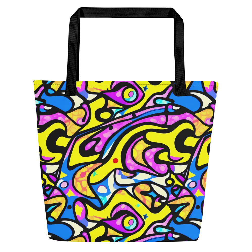 Britto's Odyssey on Large Tote Bag W/ Pocket — Front
