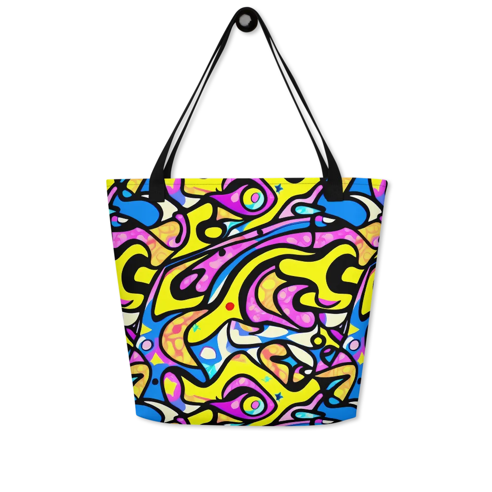 Britto's Odyssey on Large Tote Bag W/ Pocket — Front