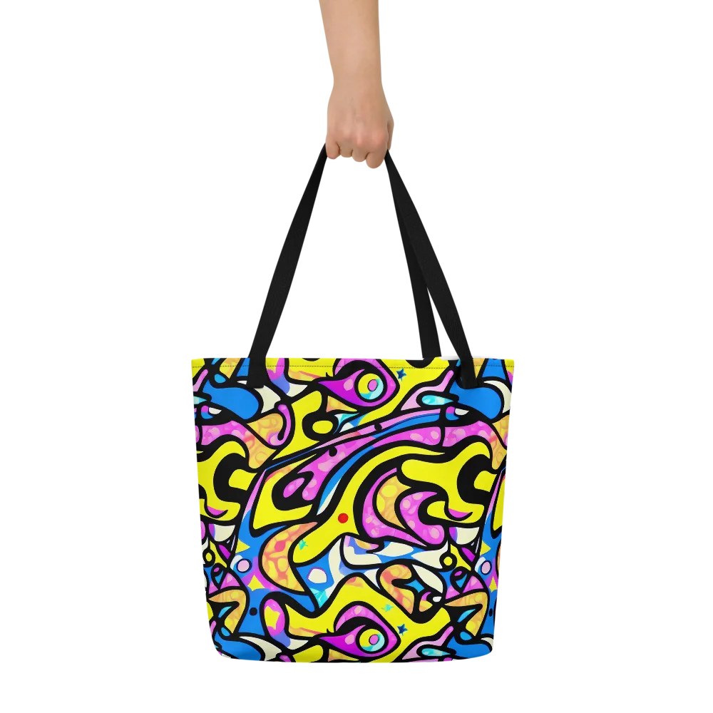 Britto's Odyssey on Large Tote Bag W/ Pocket — Front