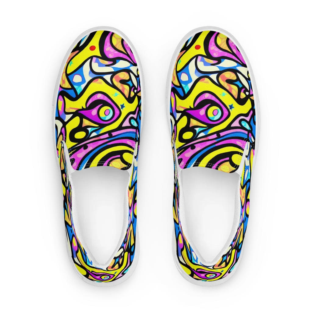 Britto's Odyssey on Women's Slip-On Canvas Shoes — Front