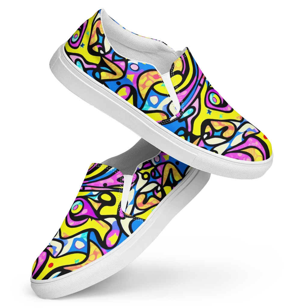 Britto's Odyssey on Women's Slip-On Canvas Shoes — Front