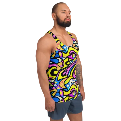 Britto's Odyssey on a Men's Tank Top