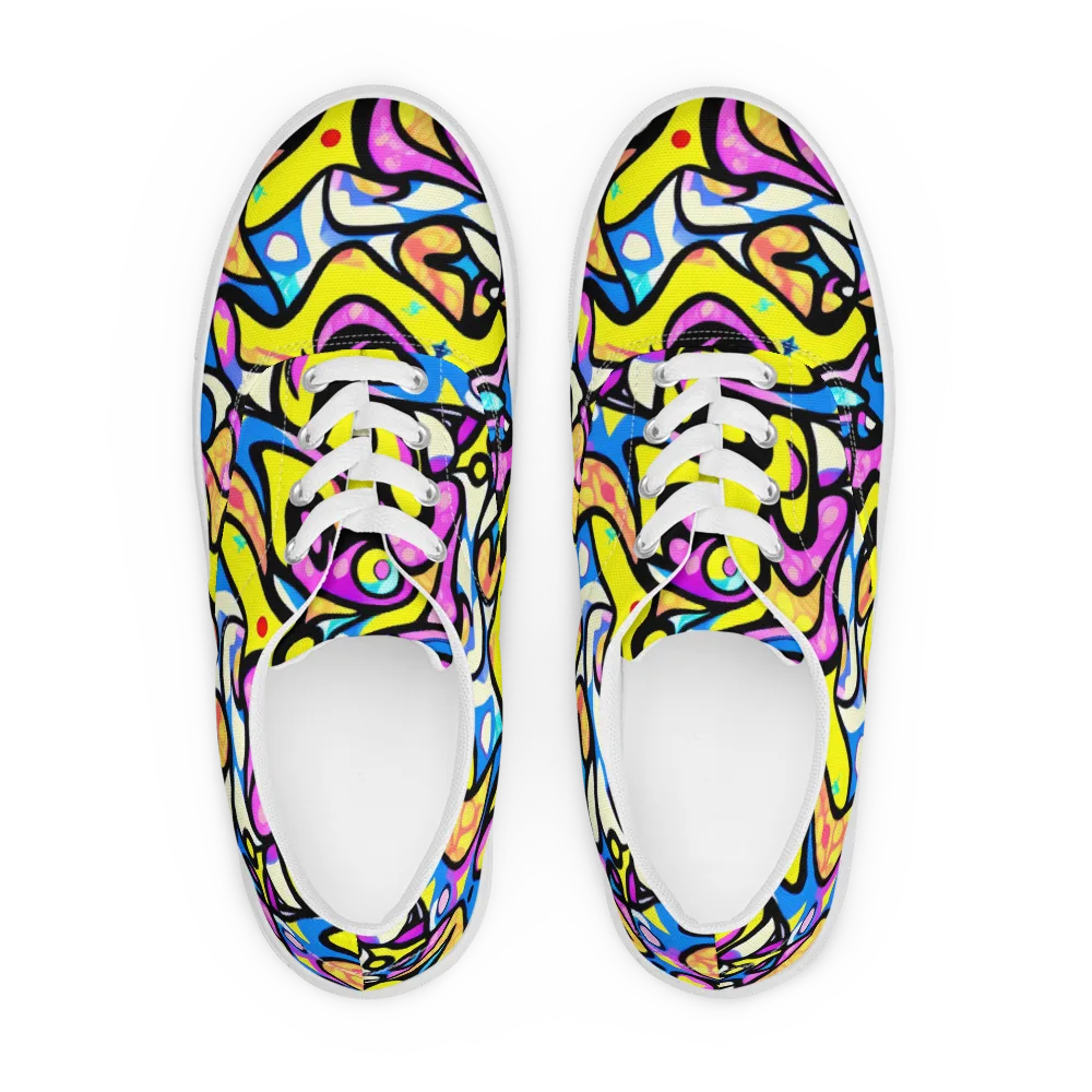 Britto's Odyssey on Men's Lace-Up Canvas Shoes — Front