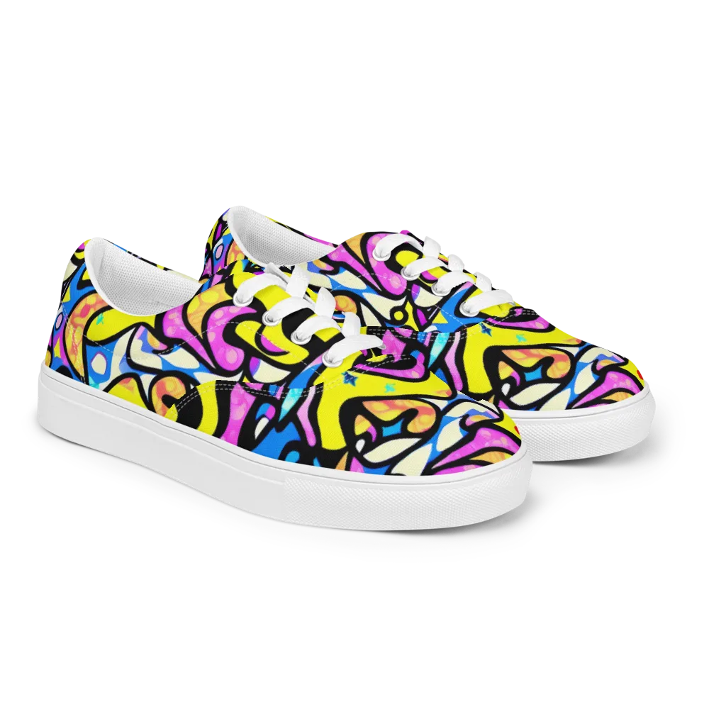 Britto's Odyssey on Men's Lace-Up Canvas Shoes — Right Front