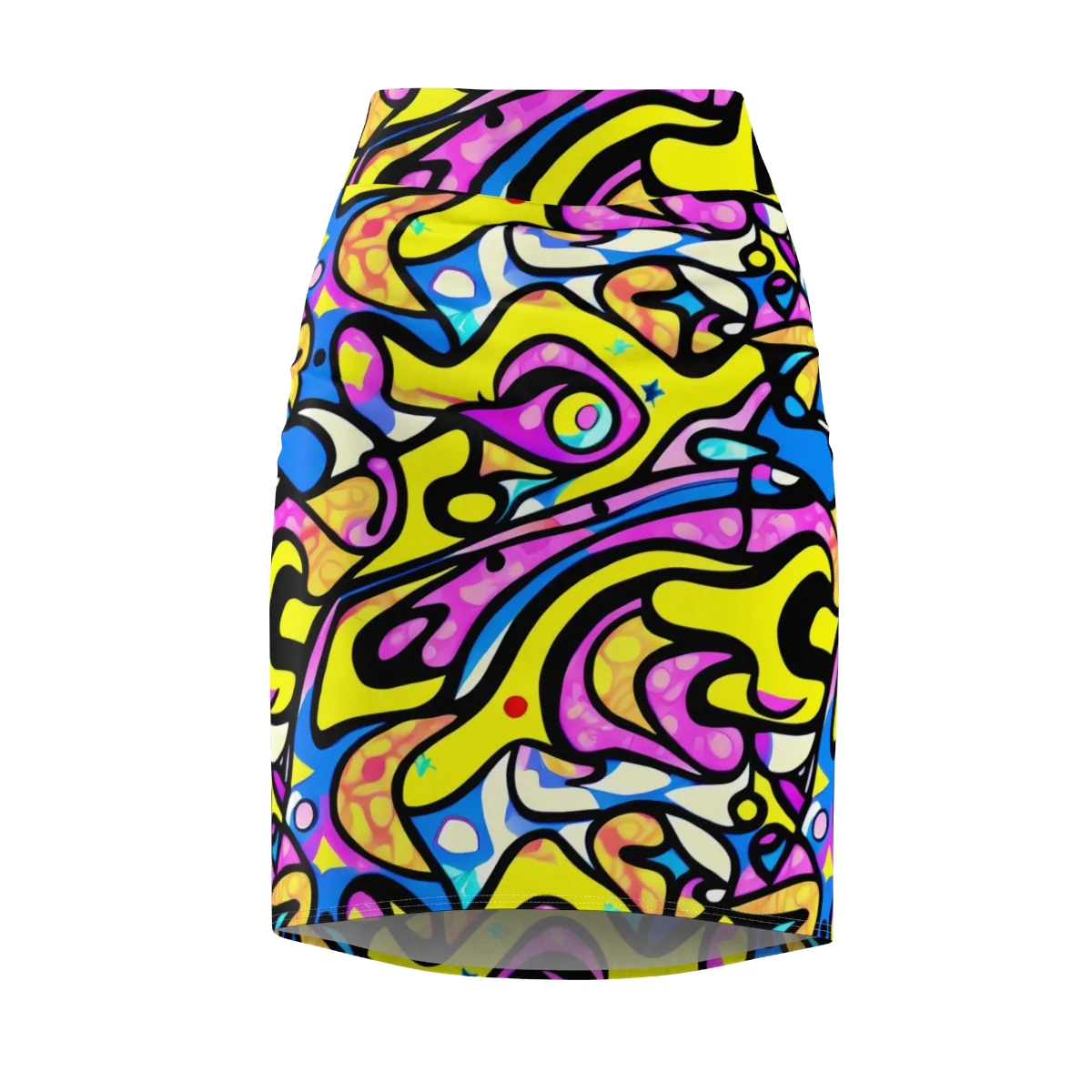 Britto's Odyssey on Pencil Skirt — Front