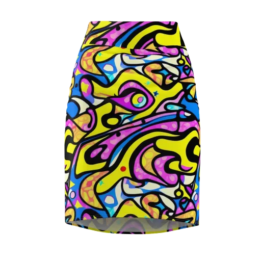 Britto's Odyssey on a Pencil Skirt