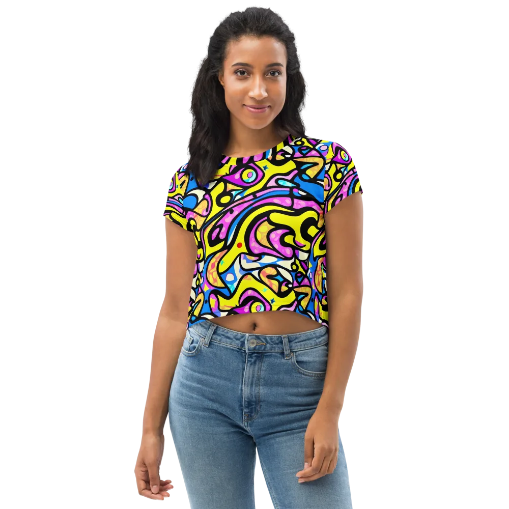 Britto's Odyssey on Crop Tee — Front