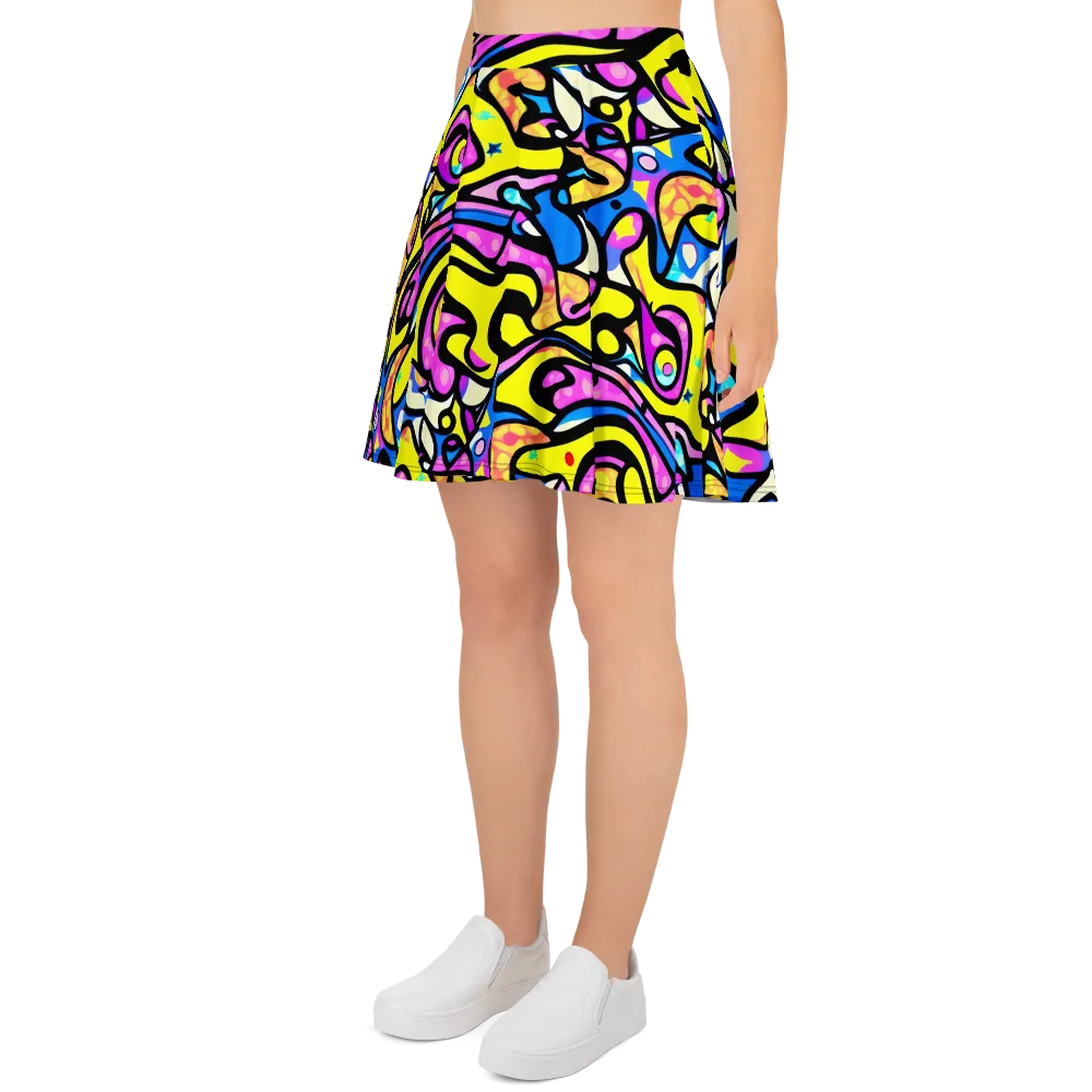 Britto's Odyssey on Skater Skirt — Left