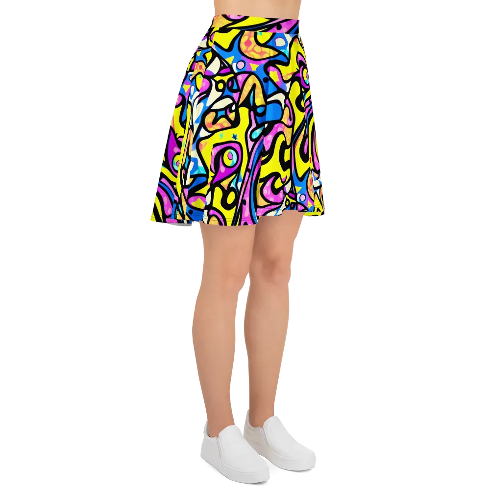 Britto's Odyssey on Skater Skirt — Right