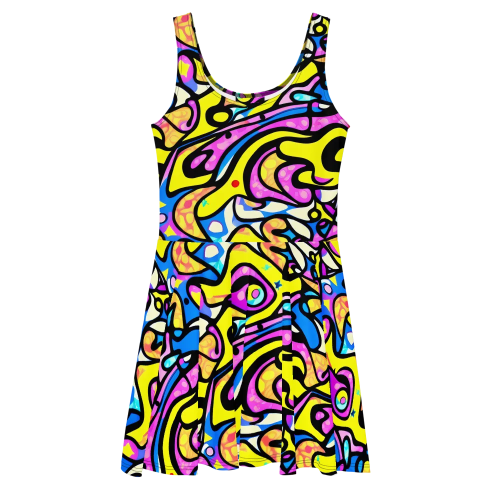 Britto's Odyssey on Skater Dress — Front