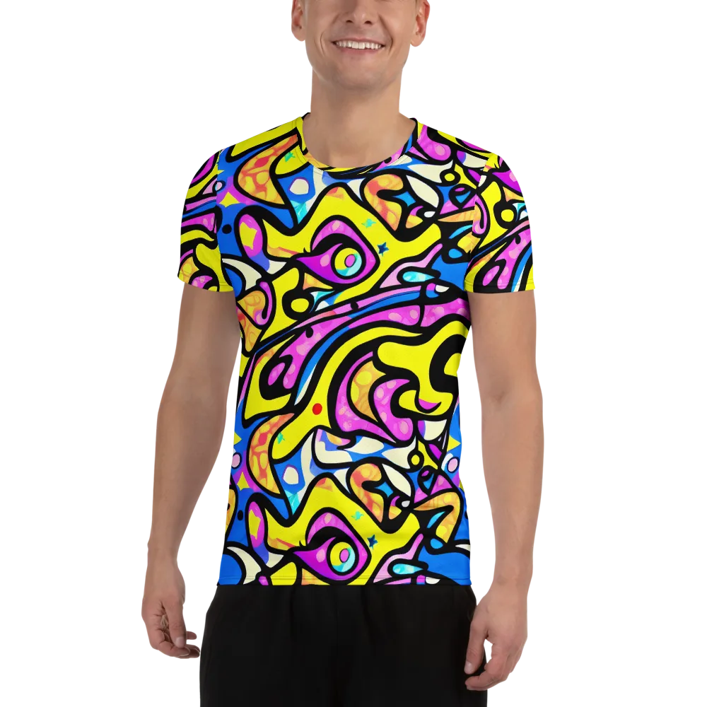 Britto's Odyssey on Men's Athletic T-Shirt — Front