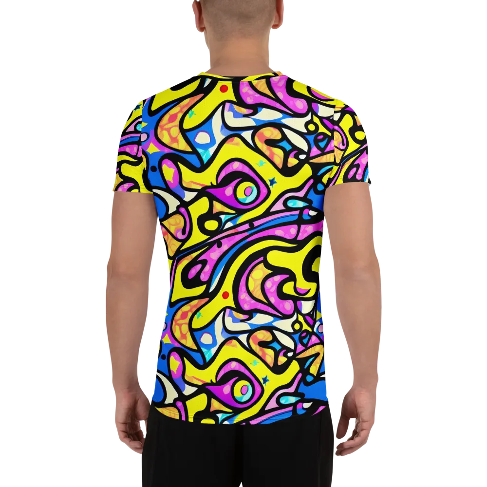 Britto's Odyssey on Men's Athletic T-Shirt — Back