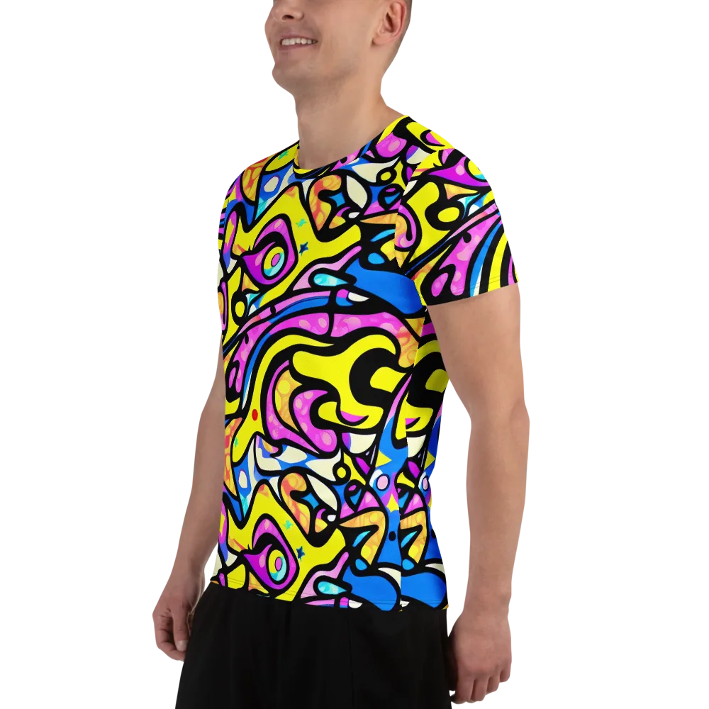 Britto's Odyssey on Men's Athletic T-Shirt — Left