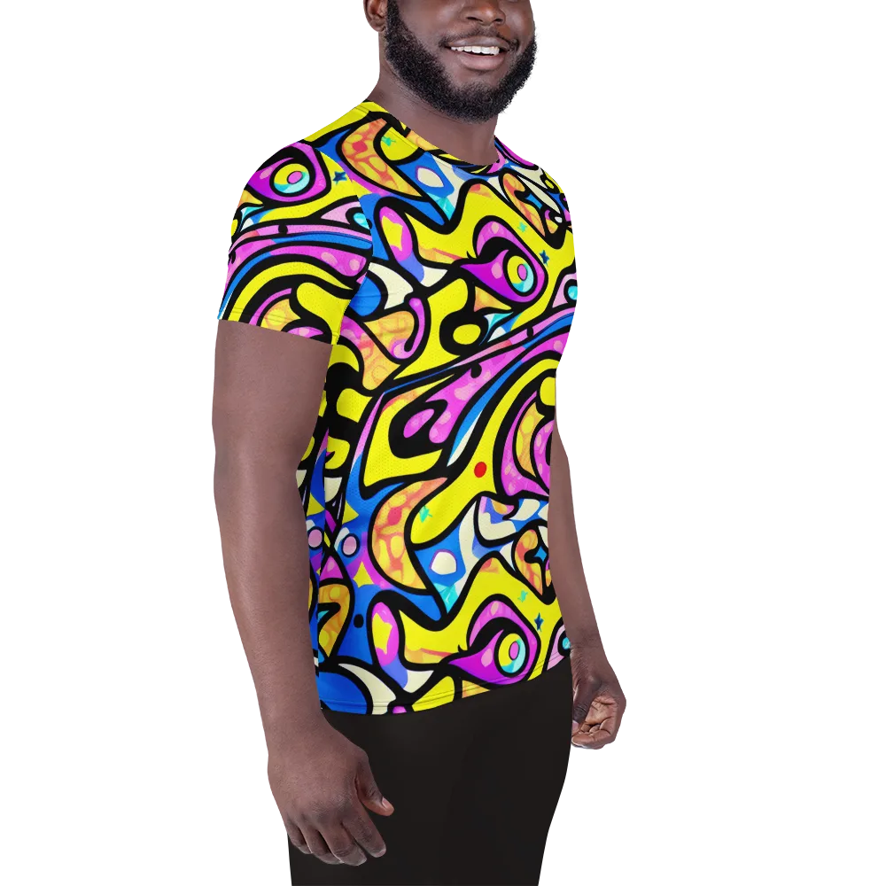 Britto's Odyssey on Men's Athletic T-Shirt — Right