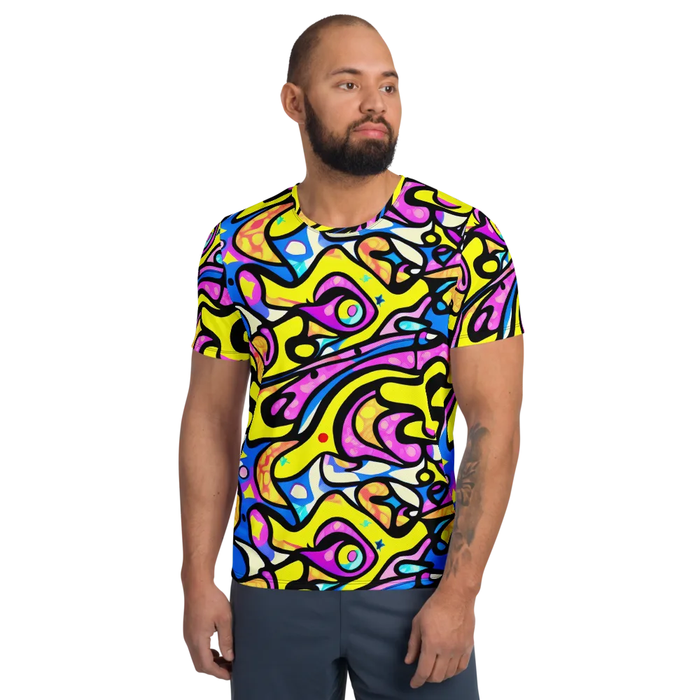 Britto's Odyssey on Men's Athletic T-Shirt — Front