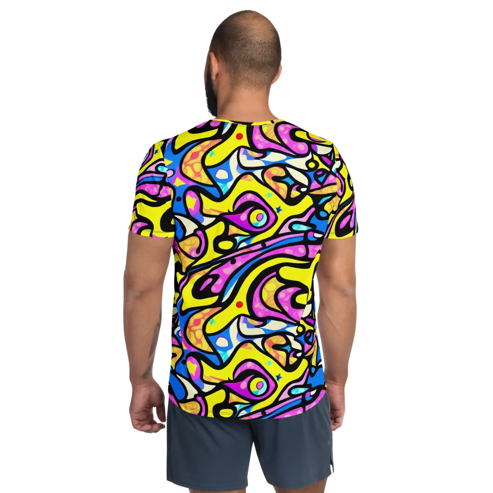 Britto's Odyssey on Men's Athletic T-Shirt — Back