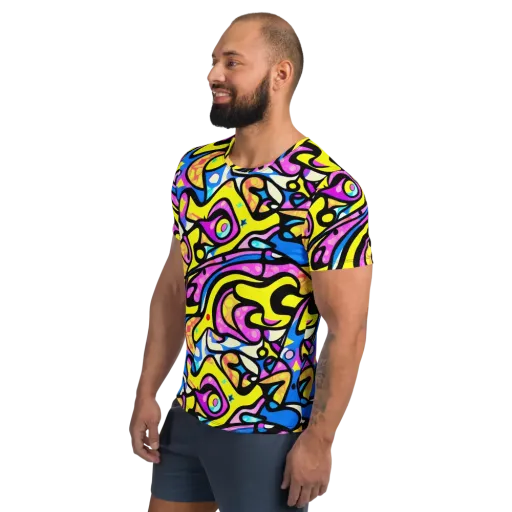 Britto's Odyssey on a Men's Athletic T-Shirt