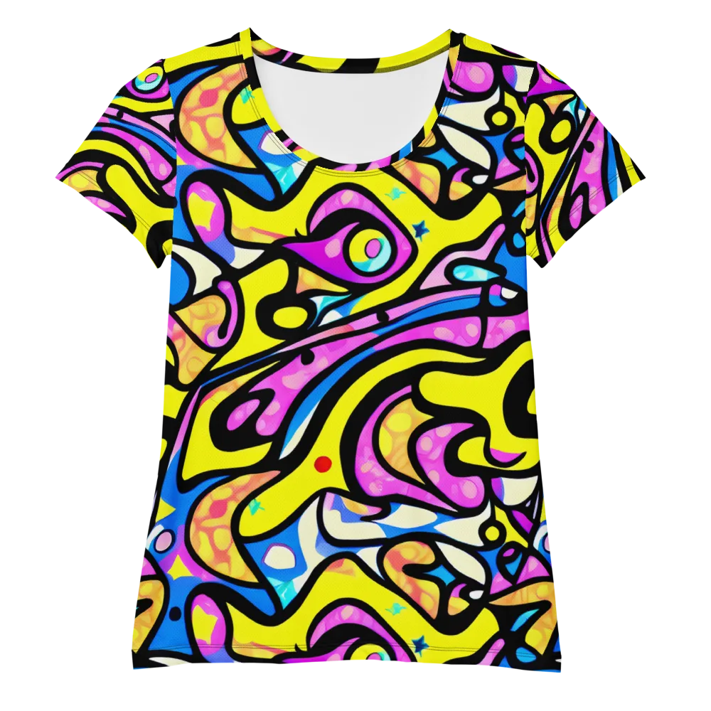 Britto's Odyssey on Women's Athletic T-Shirt — Front