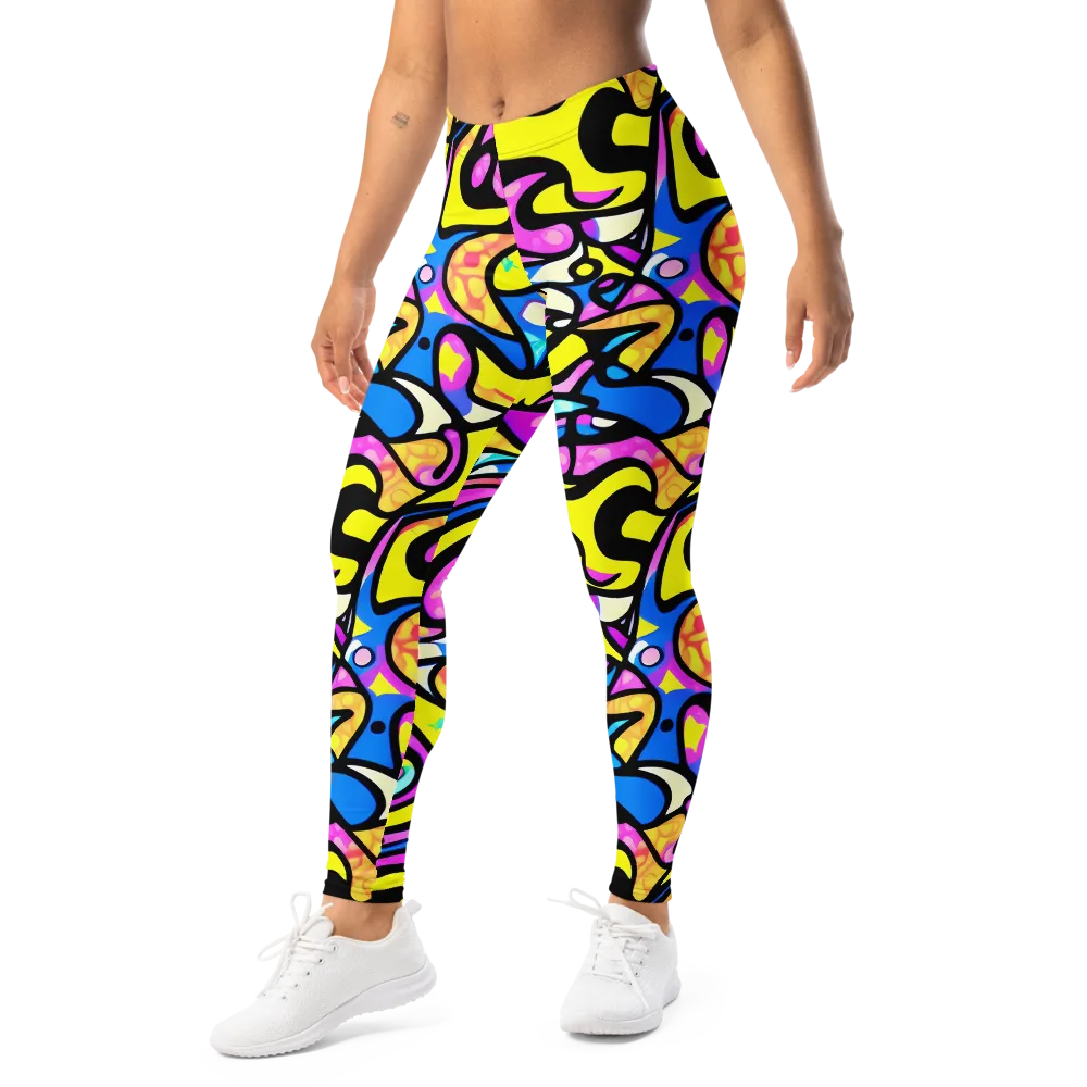 Britto's Odyssey on Leggings — Left Front