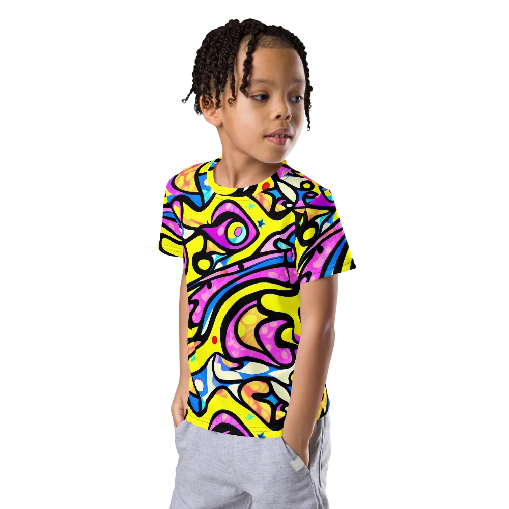 Britto's Odyssey on Kids Crew Neck T-Shirt — Left Front