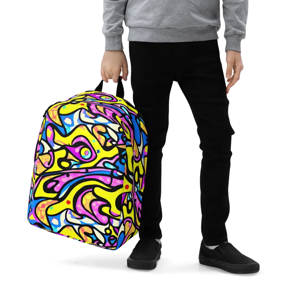 Britto's Odyssey on Minimalist Backpack — Zoomed-in