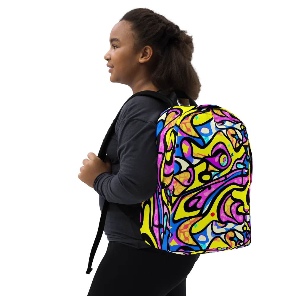 Britto's Odyssey on Minimalist Backpack — Right Front