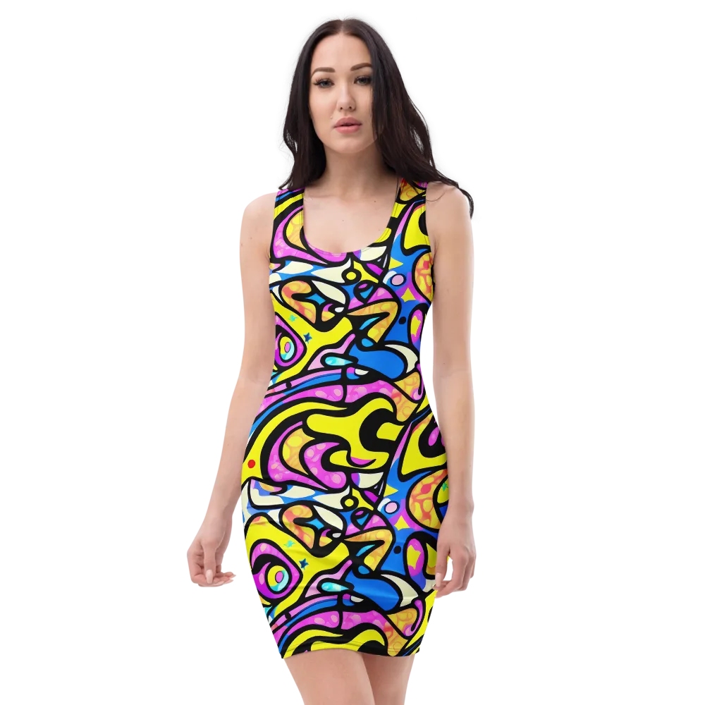 Britto's Odyssey on Bodycon Dress — Front