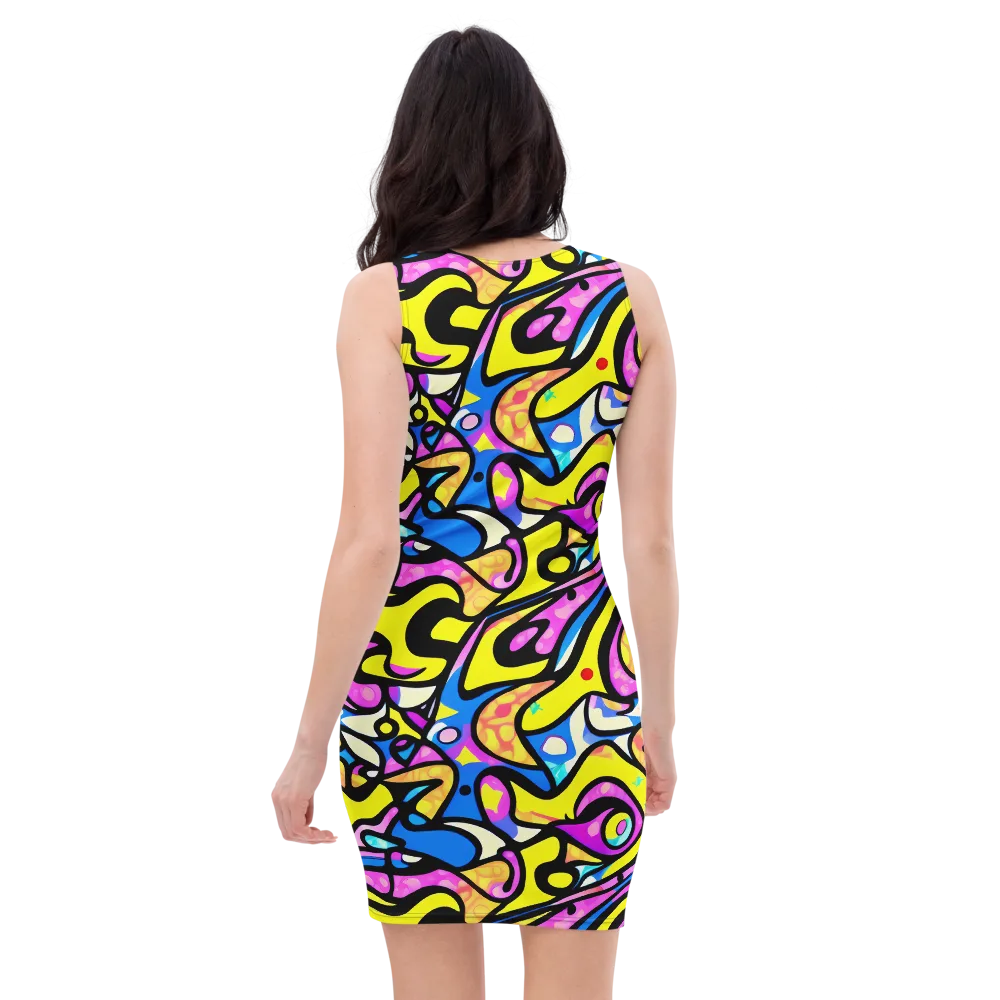 Britto's Odyssey on Bodycon Dress — Back