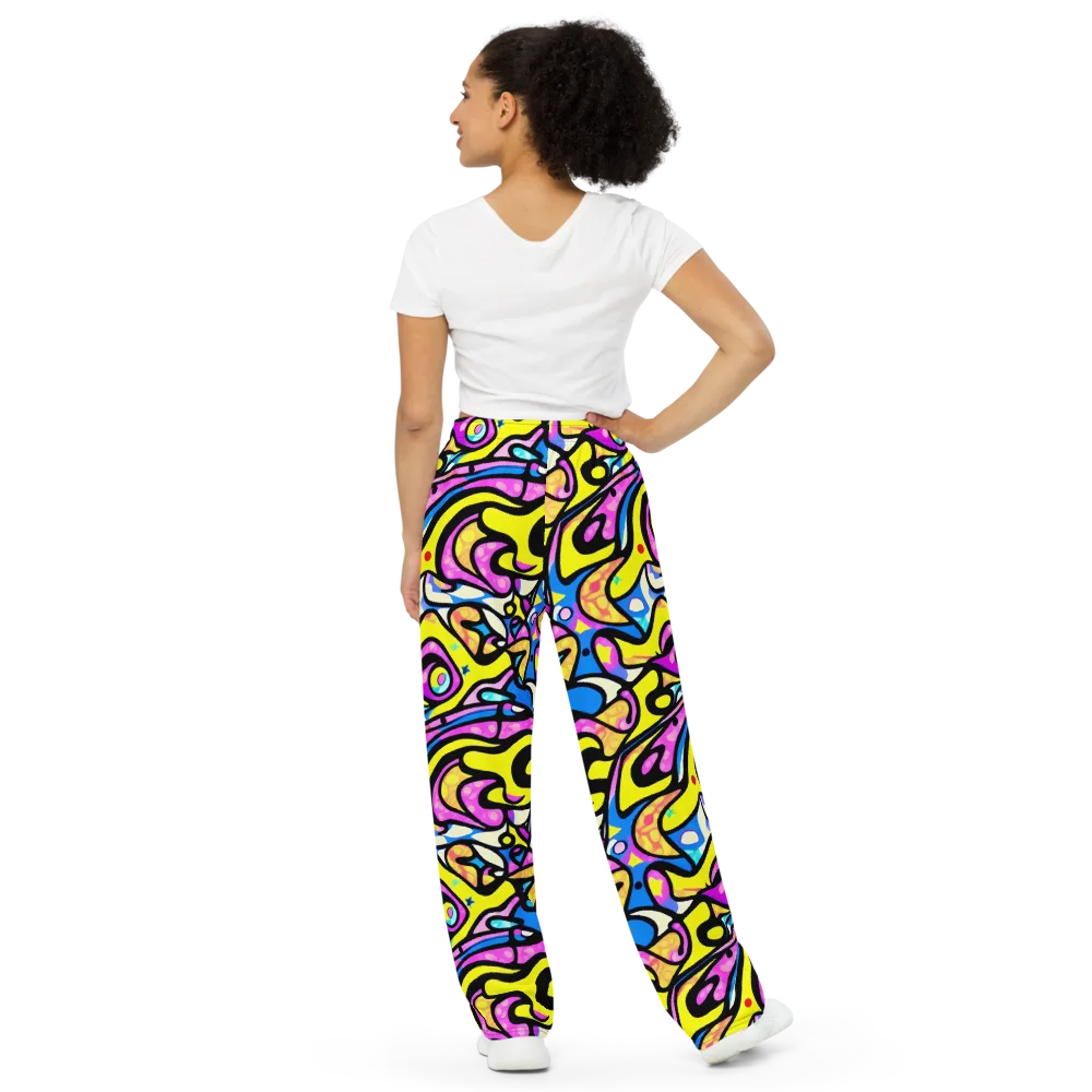 Britto's Odyssey on Wide-Leg Pants — Back