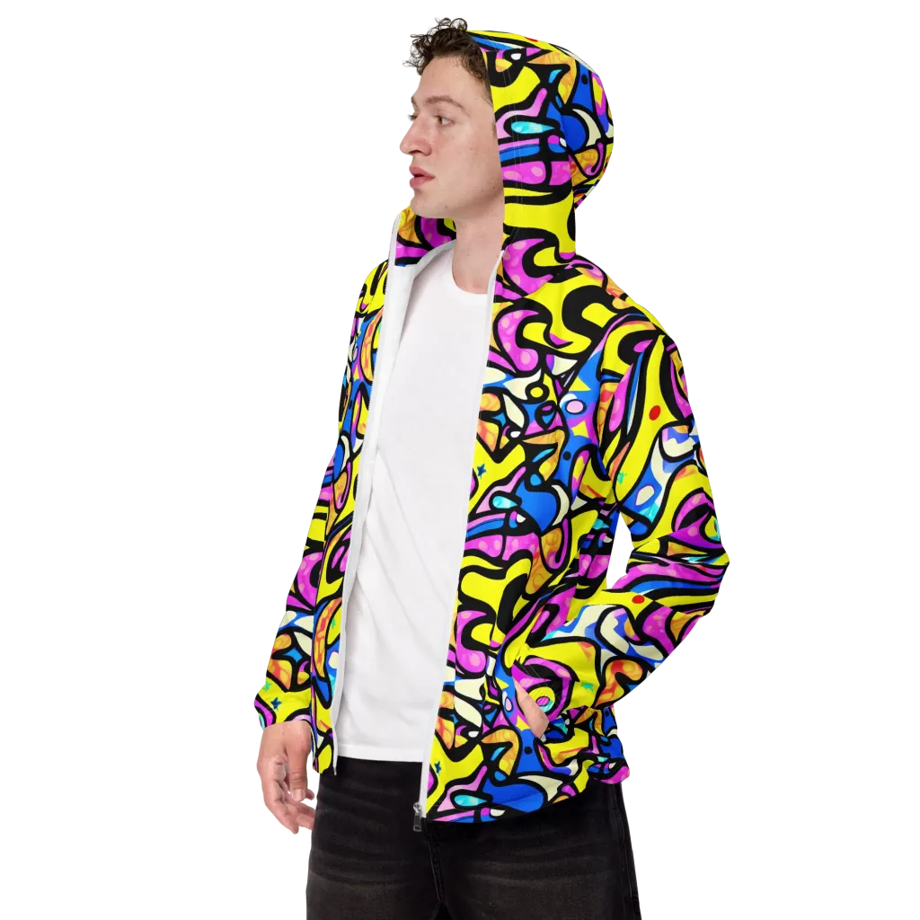 Britto's Odyssey on Men's Windbreaker — Left Front