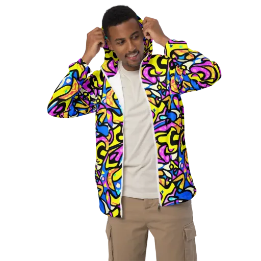 Britto's Odyssey on a Men's Windbreaker