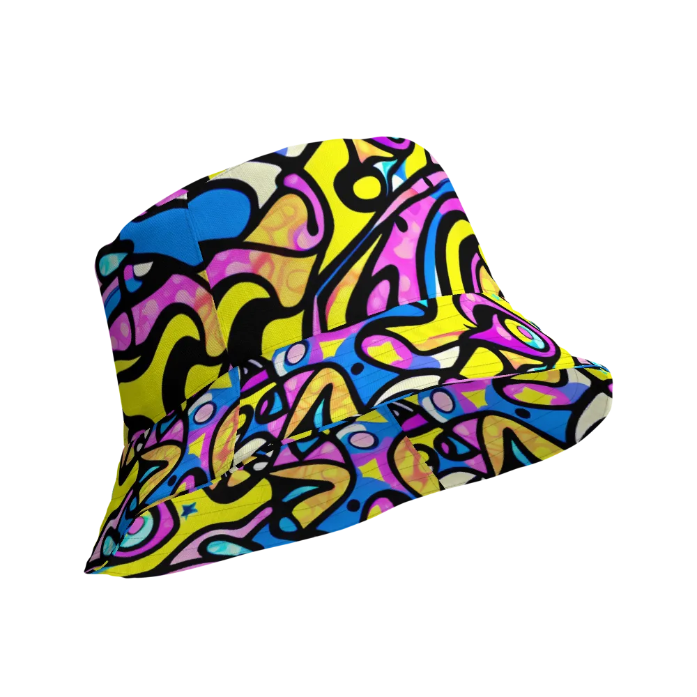 Britto's Odyssey on Reversible Bucket Hat — Product details Outside