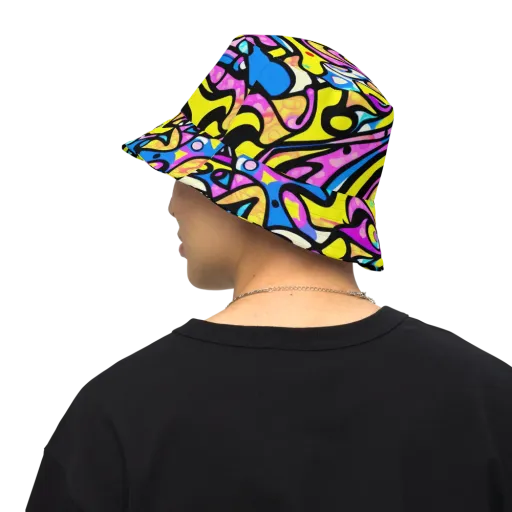 Britto's Odyssey on a Reversible Bucket Hat