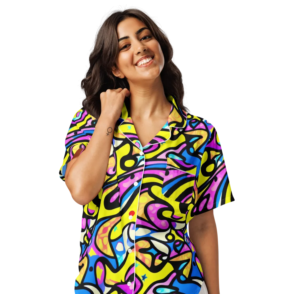 Britto's Odyssey on Women's Short Sleeve Pajama Top — Front