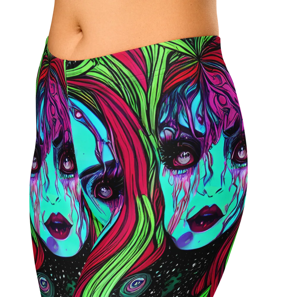 Luminous Nightfall on Capri Leggings — Zoomed-in