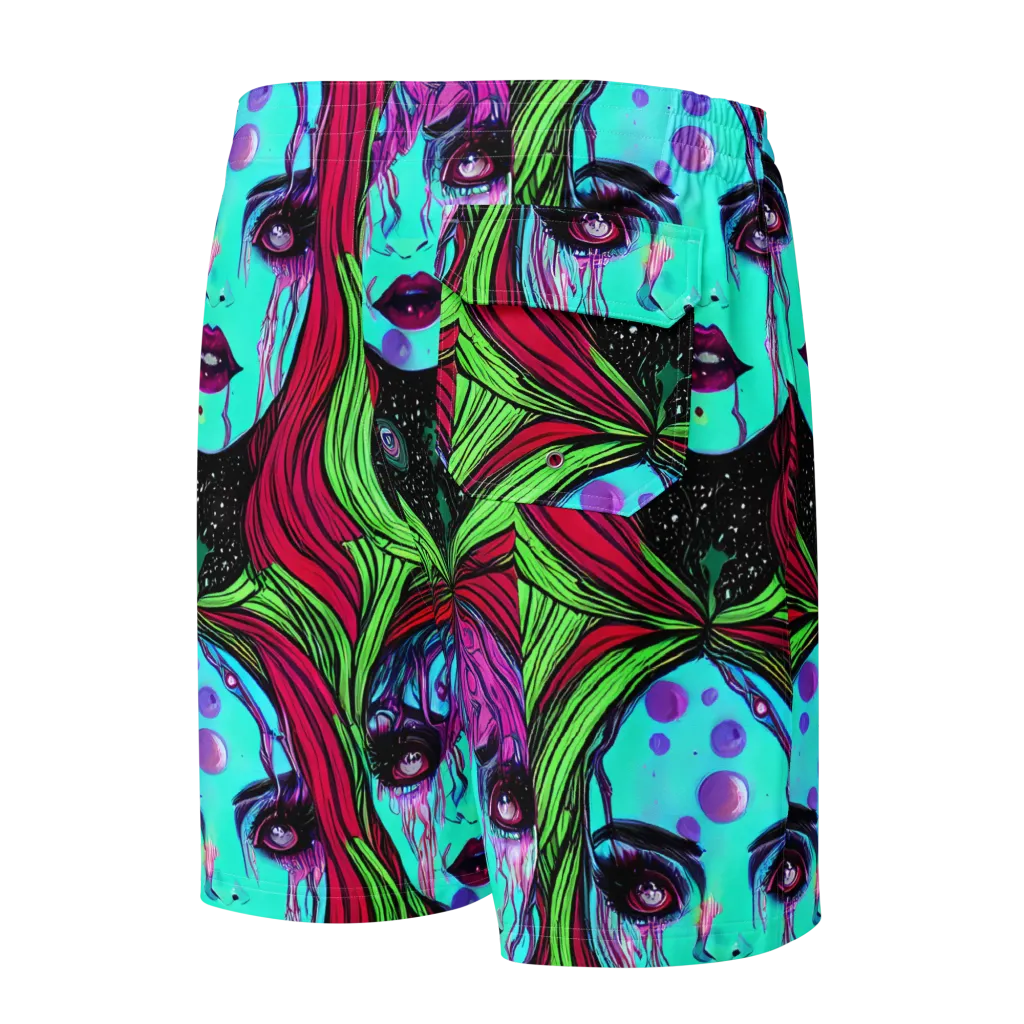 Luminous Nightfall on Men's Board Shorts — Back