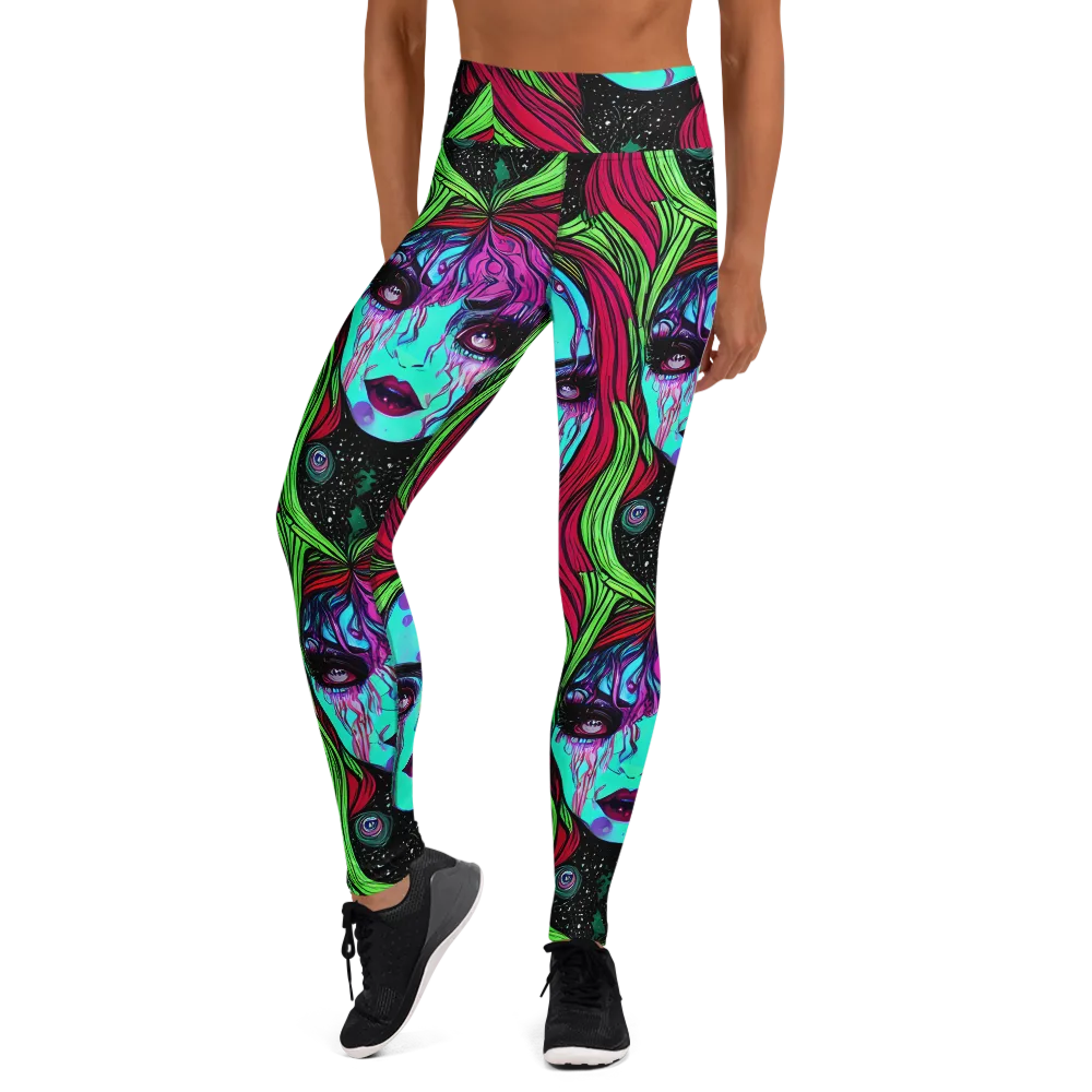 Luminous Nightfall on Yoga Leggings — Front
