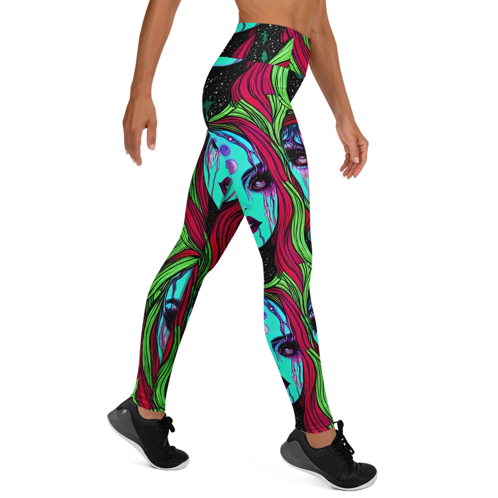 Luminous Nightfall on Yoga Leggings — Right