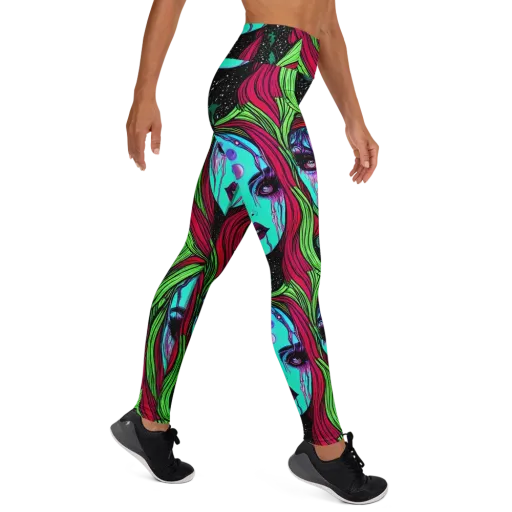 Luminous Nightfall on a Yoga Leggings