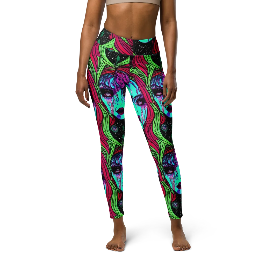 Luminous Nightfall on Yoga Leggings — Front