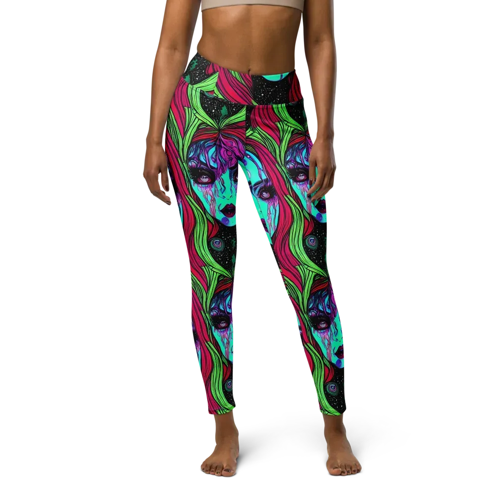 Luminous Nightfall on Yoga Leggings — Front