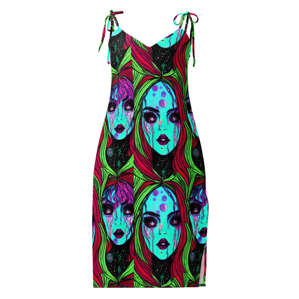 Luminous Nightfall on Slip Dress — Front