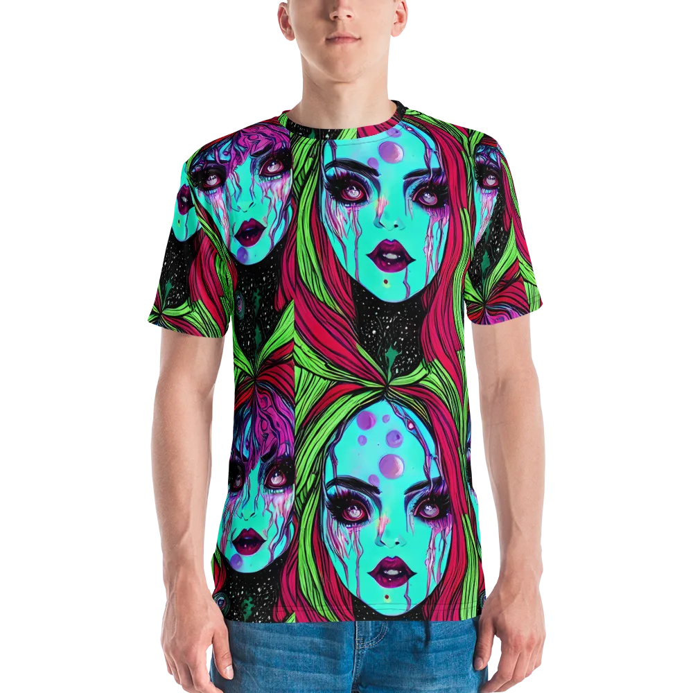 Luminous Nightfall on Men's Crew Neck T-Shirt — Front