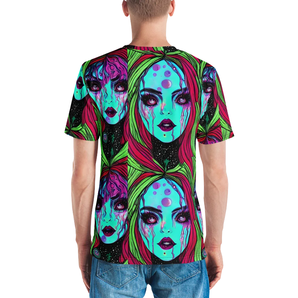 Luminous Nightfall on Men's Crew Neck T-Shirt — Back
