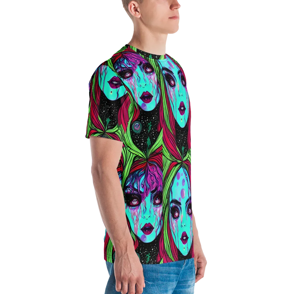 Luminous Nightfall on Men's Crew Neck T-Shirt — Right