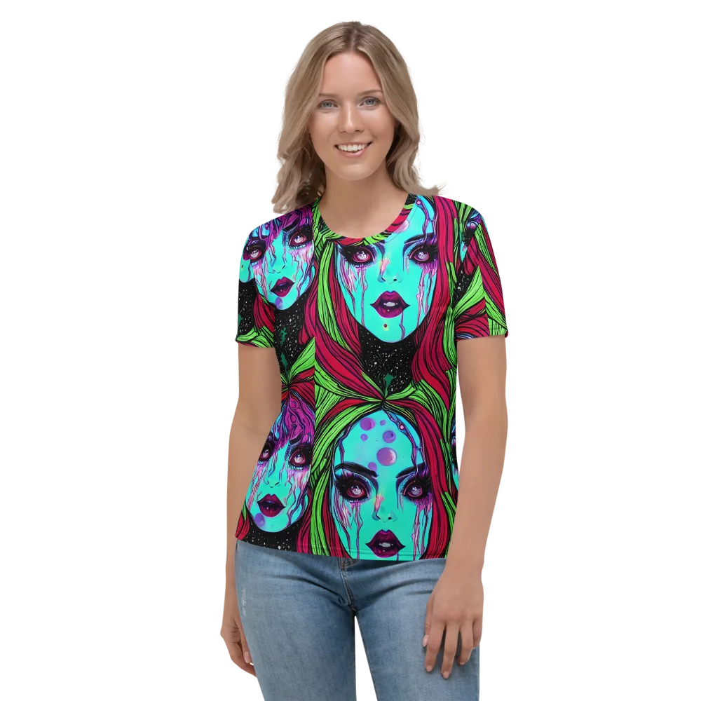 Luminous Nightfall on Women's Crew Neck T-Shirt — Front