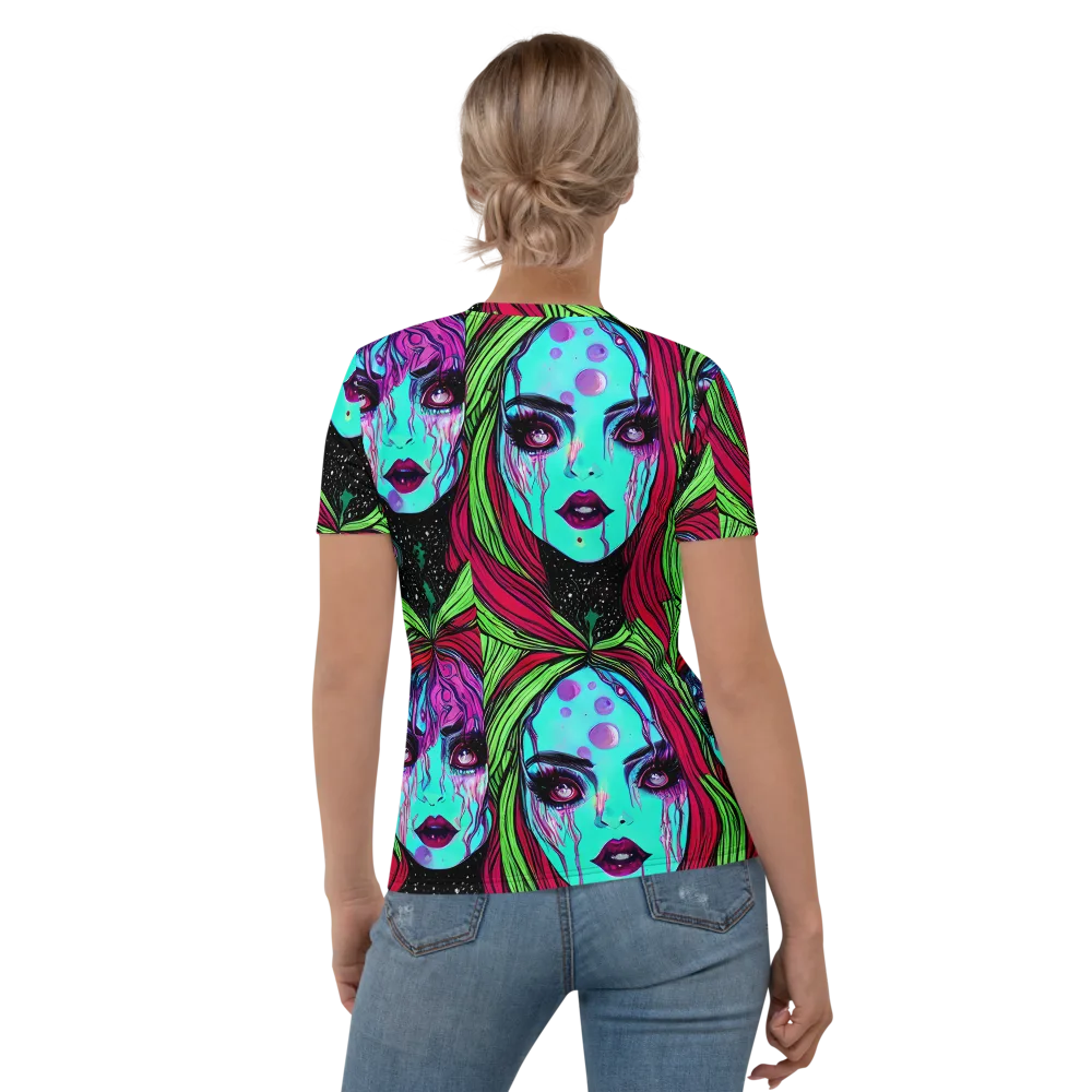 Luminous Nightfall on Women's Crew Neck T-Shirt — Back