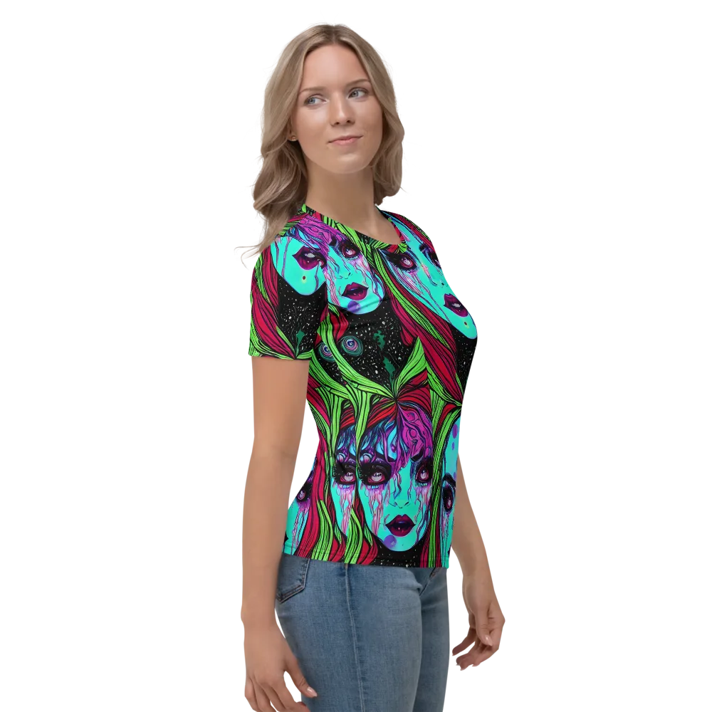 Luminous Nightfall on Women's Crew Neck T-Shirt — Right