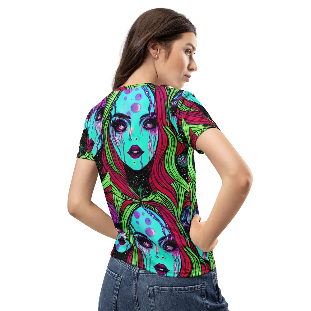 Luminous Nightfall on Women's Crew Neck T-Shirt — Back