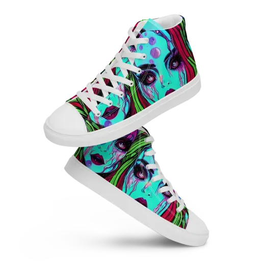 Luminous Nightfall on a Women's High Top Canvas Shoes
